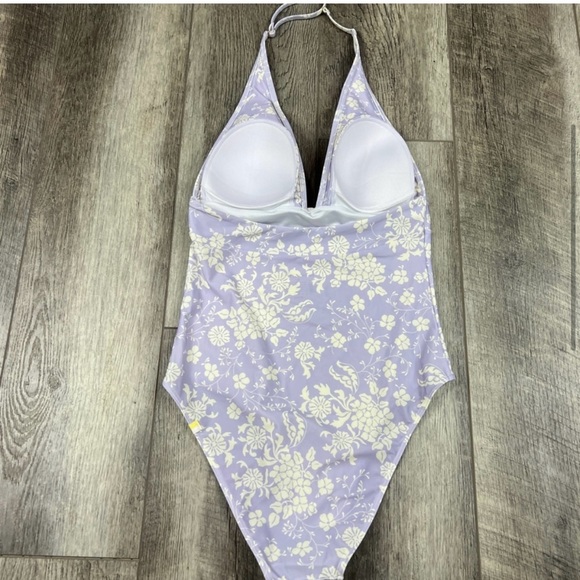 Summersalt Vintage Floral Halter Plunge One Piece Swimsuit 6 NWT - Picture 7 of 9